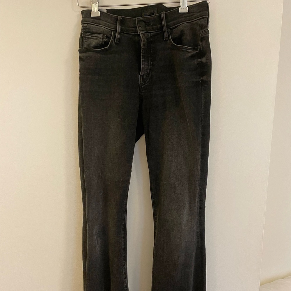 Mother Weekender Fray bootcut jeans in black wash NWOT